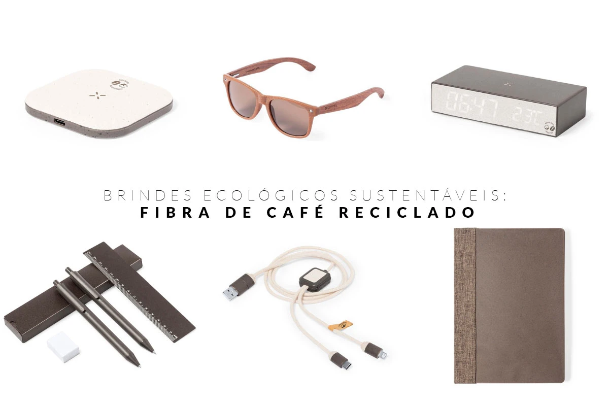 brindes de fibra de café reciclado