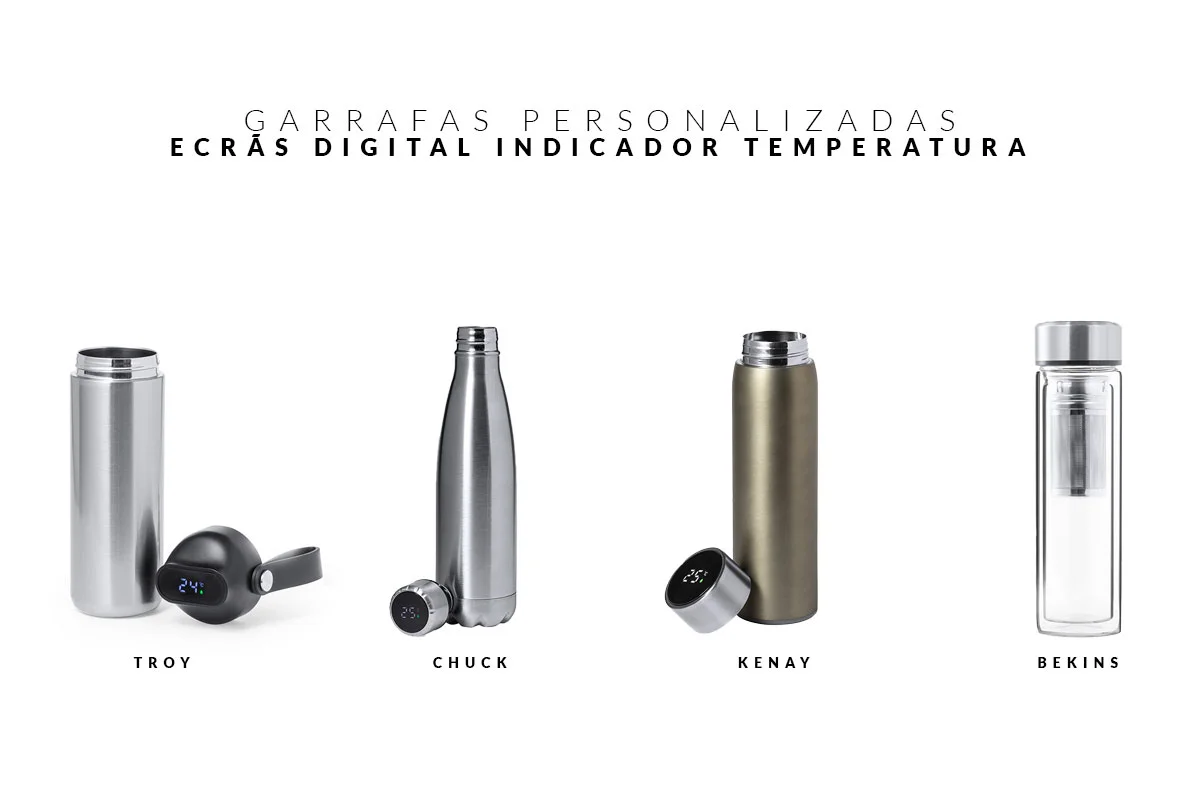 frascos com indicador digital de temperatura