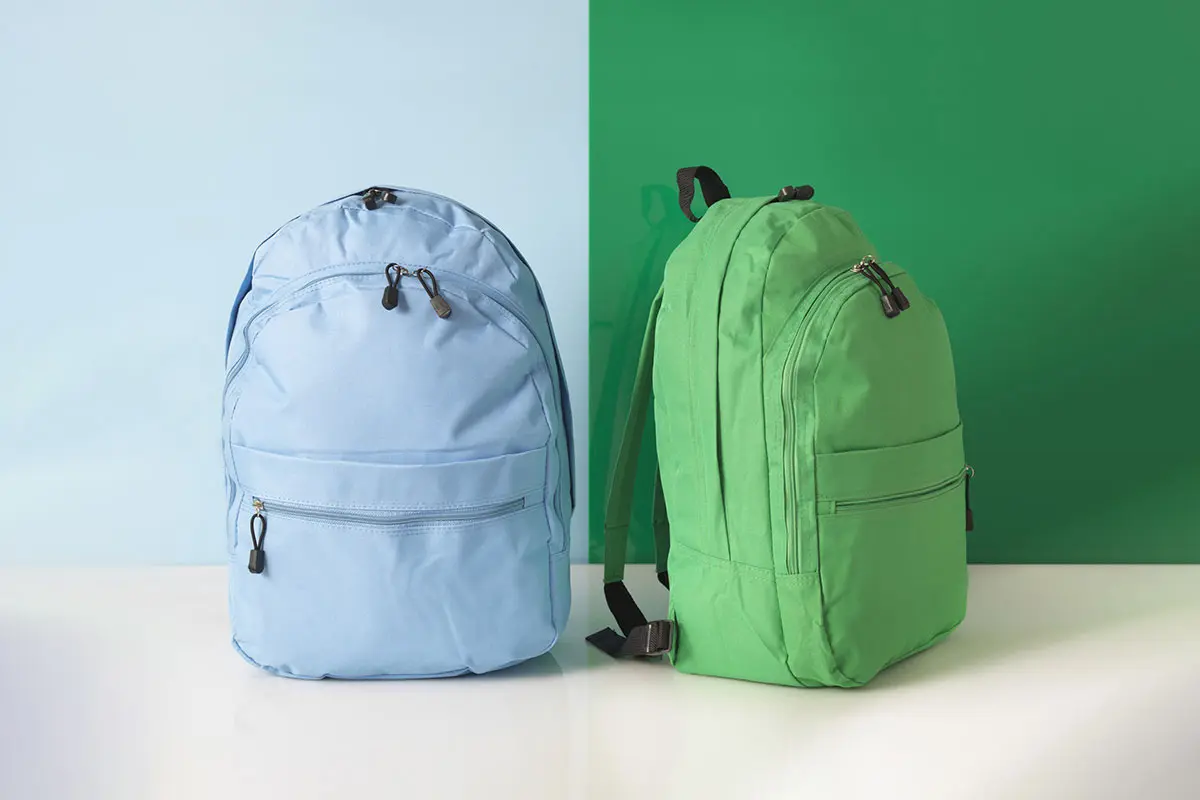 backpack azul y verde